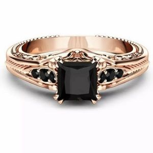 NEW Black Sapphire Rose Gold Filled